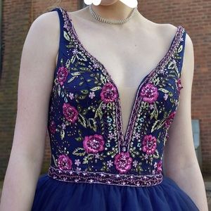Navy Morilee Prom Dress Size 0/2